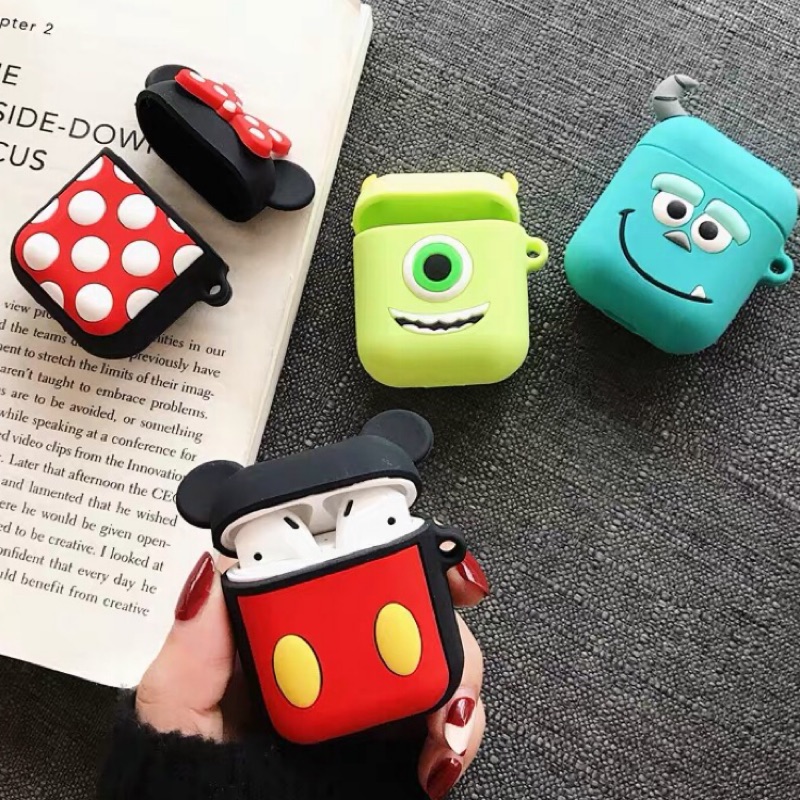 🍎蘋果AirPods 保護套 迪士尼皮克斯line friends 熊大米奇米妮毛怪