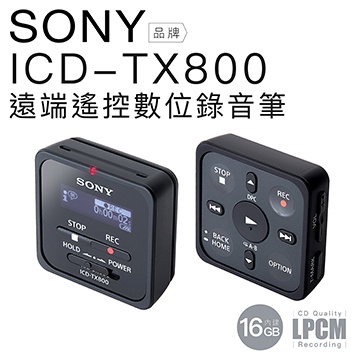 公司貨 密錄 蒐證 SONY ICD-TX800 輕薄數位錄音筆 16GB 一鍵即錄 手機遙控 送絨布袋