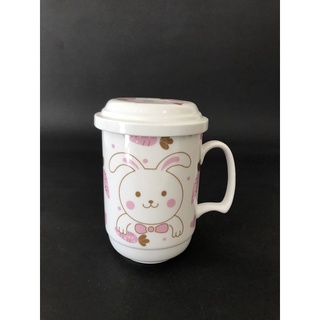 有發票/東昇瓷器餐具=粉兔三件泡茶杯