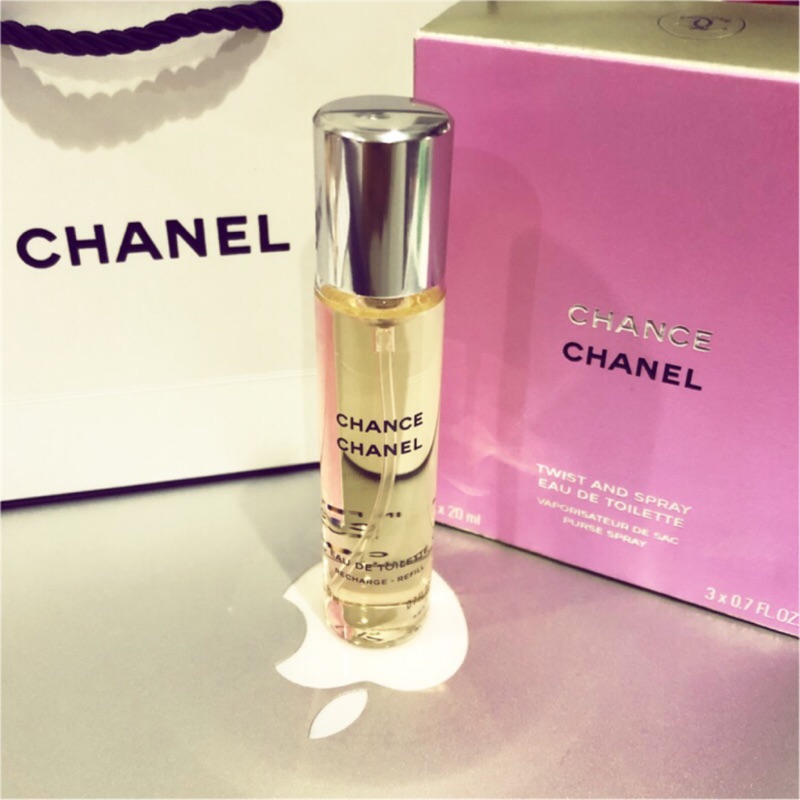 CHANEL香奈兒 CHANCE 香水 粉紅甜蜜香水隨身瓶補充蕊20ml