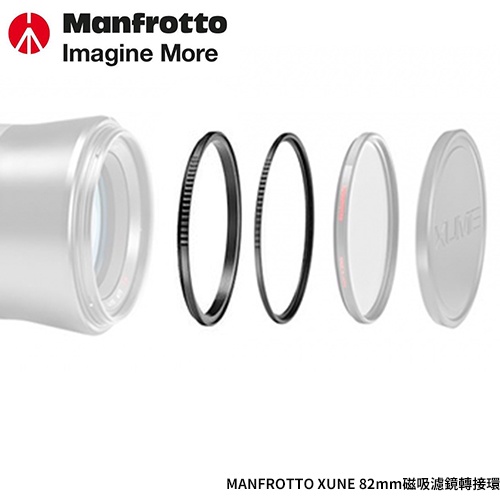Manfrotto XUNE 82mm 磁吸式濾鏡轉接環 套組 公司貨 兆華國際