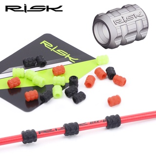 RISK 自行車套管橡膠電纜保護器,用於管線管剎車換檔超輕 MTB 車架保護矽膠電纜指南