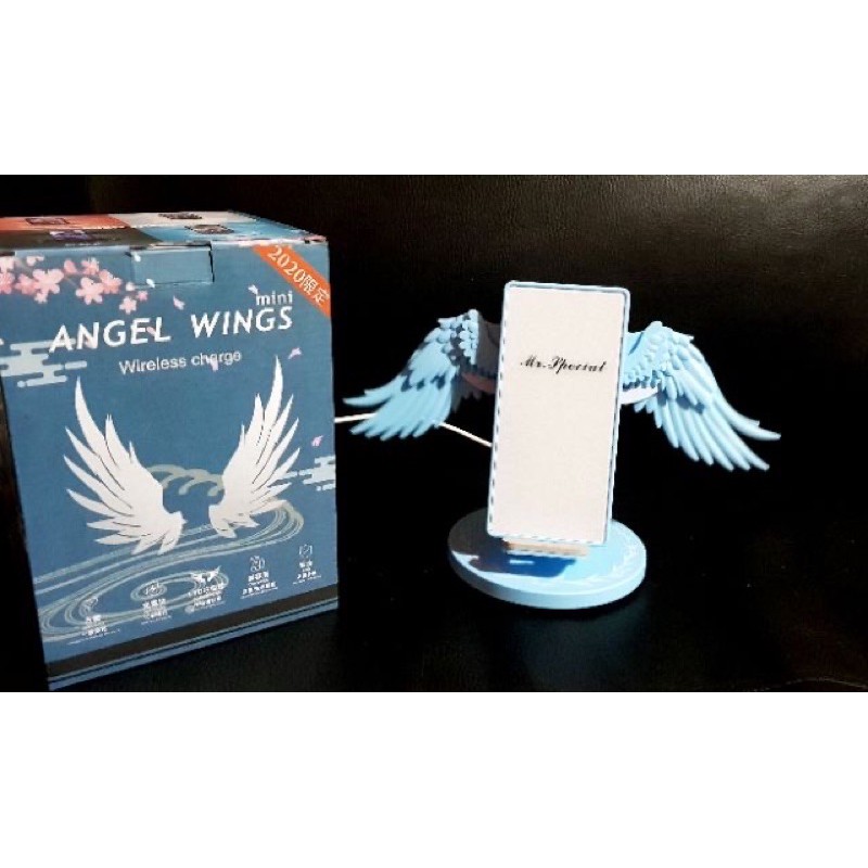 2020 限量款包裝 小盒 藍色&amp;天使之翼 Angel Wings 無線充電盤 10w快充