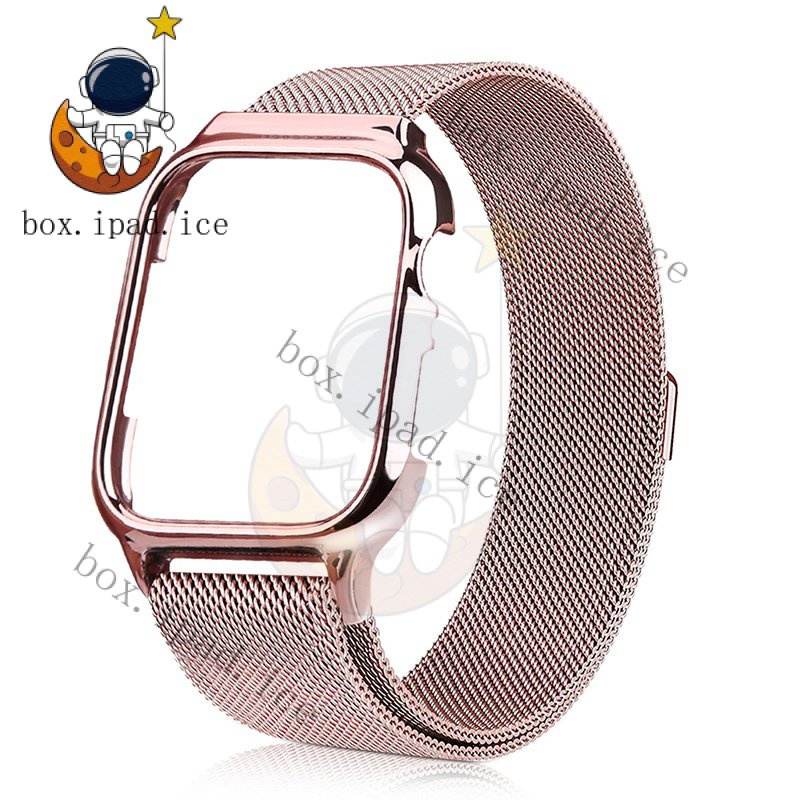 ☃蘋果手錶米蘭錶帶金屬腕帶iWatch6手錶帶米蘭尼斯Apple Watch5/4/3/2/se錶帶鋼帶磁吸不銹鋼男女通