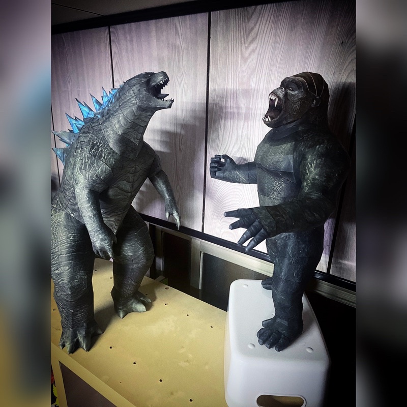 紙模型 紙工藝 哥吉拉 哥斯拉 Godzilla 金剛 怪獸之王 紙模 DIY 手作 材料包 3D 紙公仔美術 紙雕