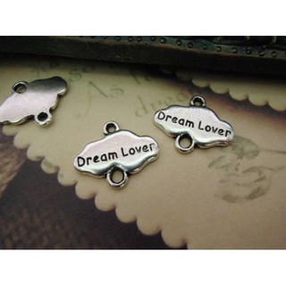 【玩手作】飾品材料配件-復古銀/Dream Lover 雙孔墜