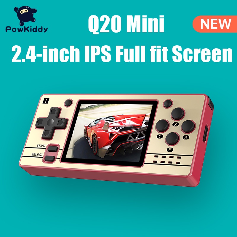 Powkiddy Q20迷你掌上游戲機開源2.4寸OCA全貼合IPS屏復古PS1新遊戲機兒童