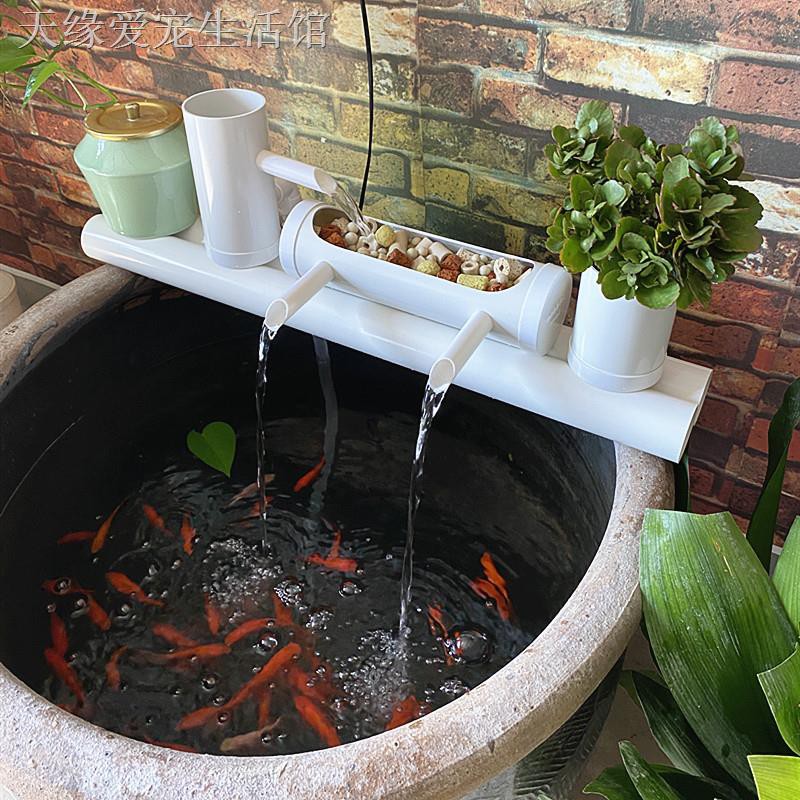 現貨熱銷 魚缸過濾器上置水循環流水器瓷缸石槽圓形瓦缸養魚增氧小型過濾泵 蝦皮購物