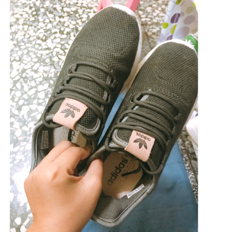 Adidas tubular shadow 小350編織鞋灰粉色