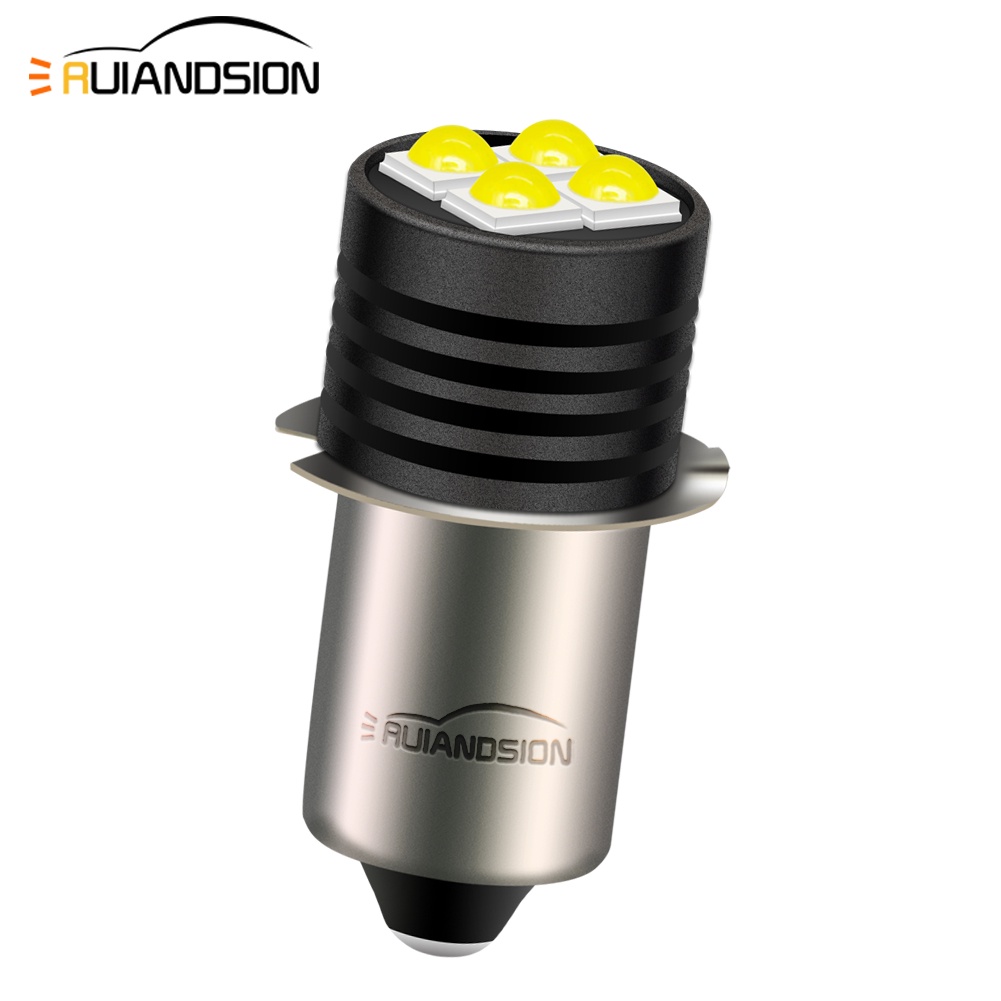 Ruiandsion 3V 遠足野營燈超亮 P13.5S LED 手電筒燈泡 0.6W 替換燈泡白色手電筒應急工作燈