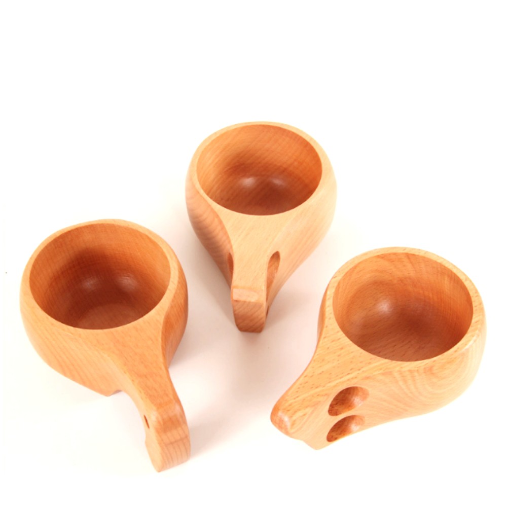 【109051468】橡膠木雙孔杯子 KUKSA咖啡杯創意杯