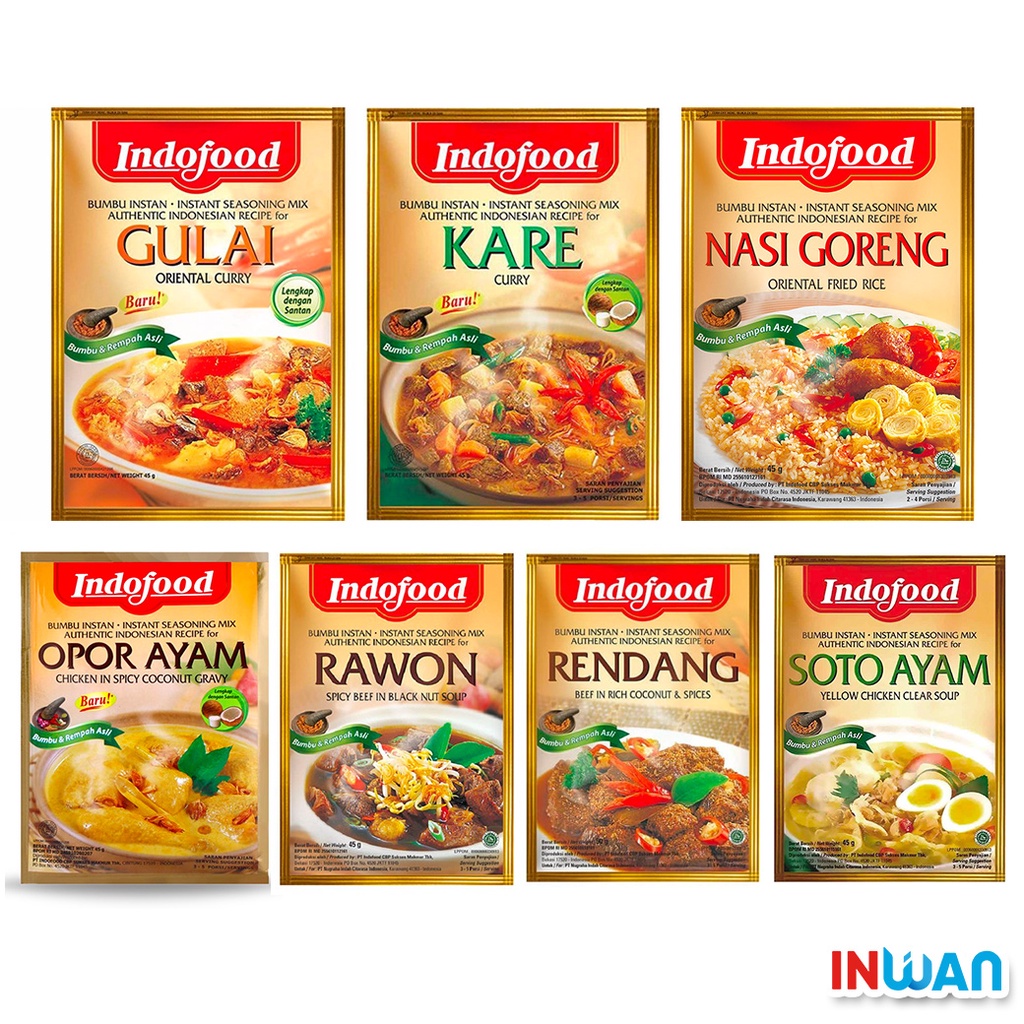 【 印灣 INWAN 】印尼 BUMBU INDOFOOD 調味 調理 料理包 RAWON 東南亞 咖哩 RENDANG