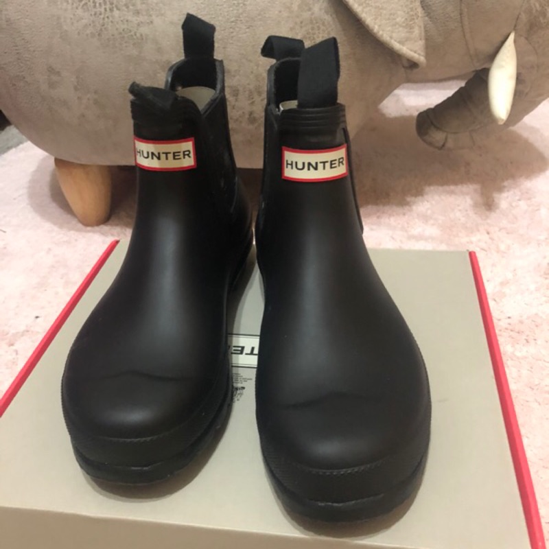 Hunter boots黑色短靴原價4280