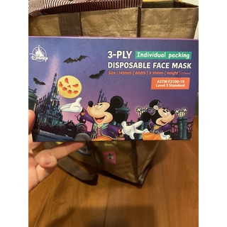 香港迪士尼 Disney Halloween 萬聖節 兒童口罩 單片/盒裝 全新 正品