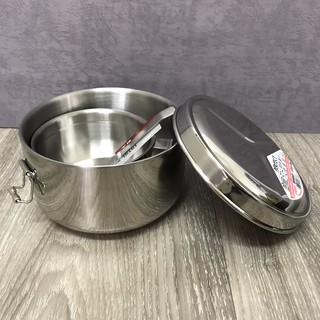 花媽 PERFECT金緻316隔熱圓形便當盒組14cm+316 10cm湯碗+金緻小臺匙 學生便當
