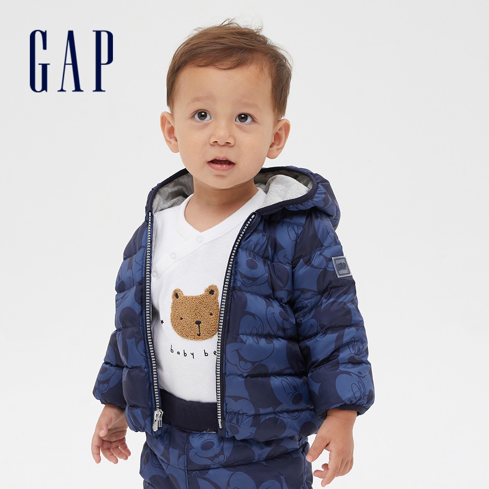 Gap 嬰兒裝 Gap x Disney迪士尼聯名 連帽羽絨外套-藍色(592874)