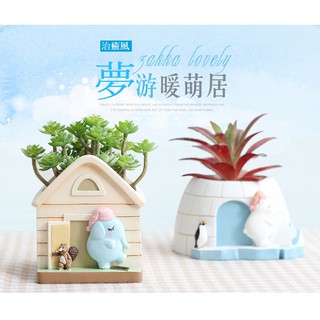 【微景小舖】微景觀 可愛卡通動物多肉花盆 小豬 小象 花盆 多肉花盆 盆器 多肉植物盆栽 多肉盆栽 花器 小熊 造型花盆