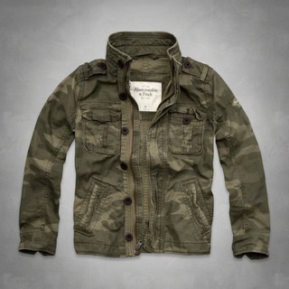 A&F Meachum Lake Shirt Jacket 迷彩軍外套 現貨M號