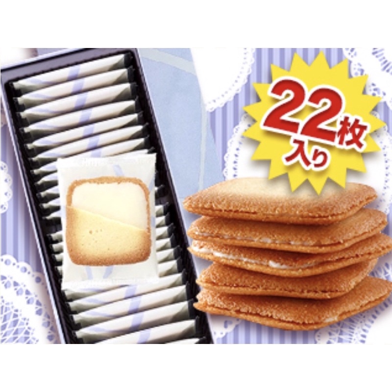 日本 YOKU MOKU 白巧克力夾心餅乾 22入
