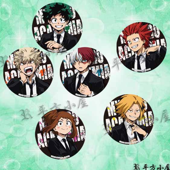 我的英雄學院 徽章 胸章 綠谷出久 爆豪勝己 轟焦凍 御茶子 切島銳兒郎 上鳴電氣 動漫周邊商品