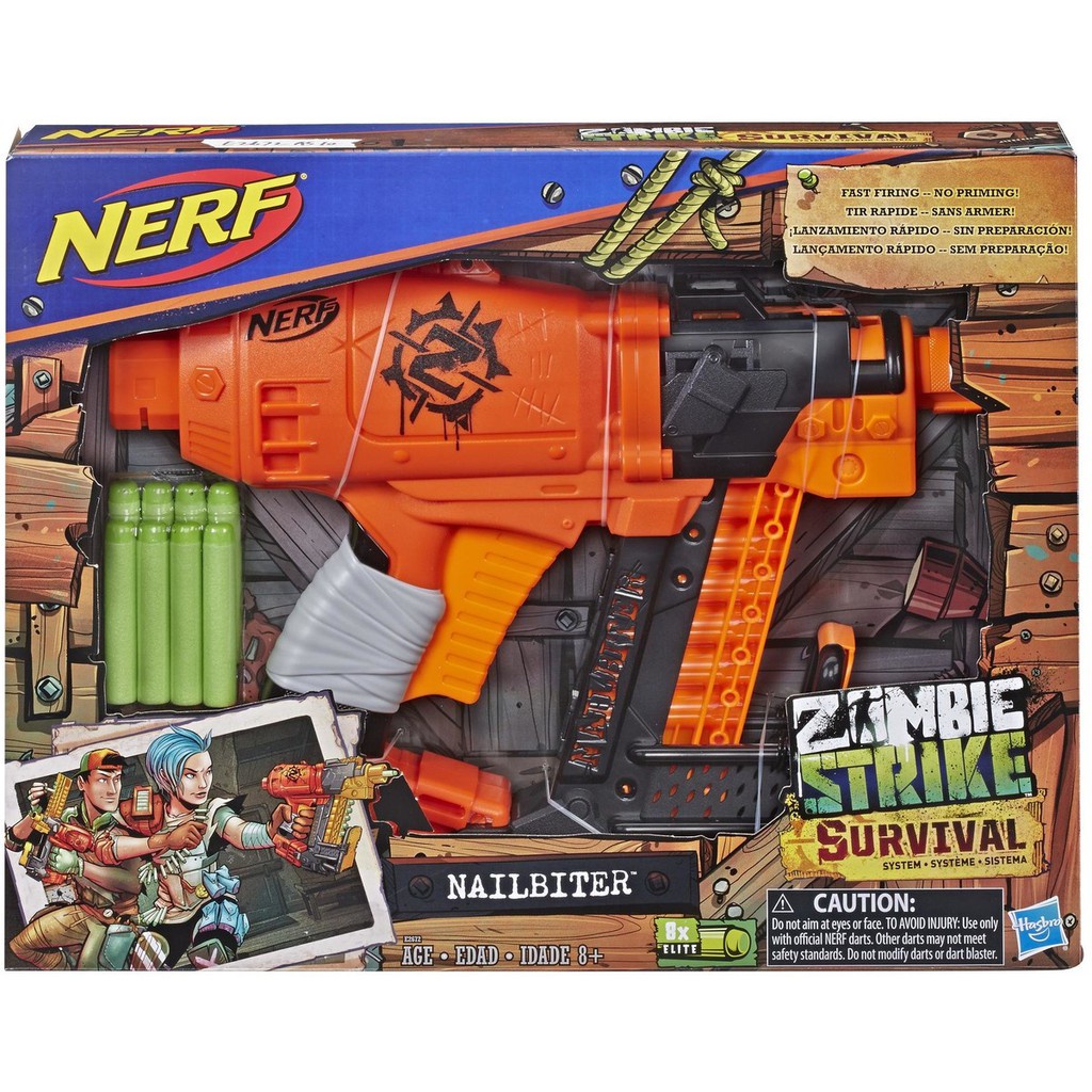 Nerf Zombie Strike Survival System Nailbiter Blaster 釘槍 新亮點