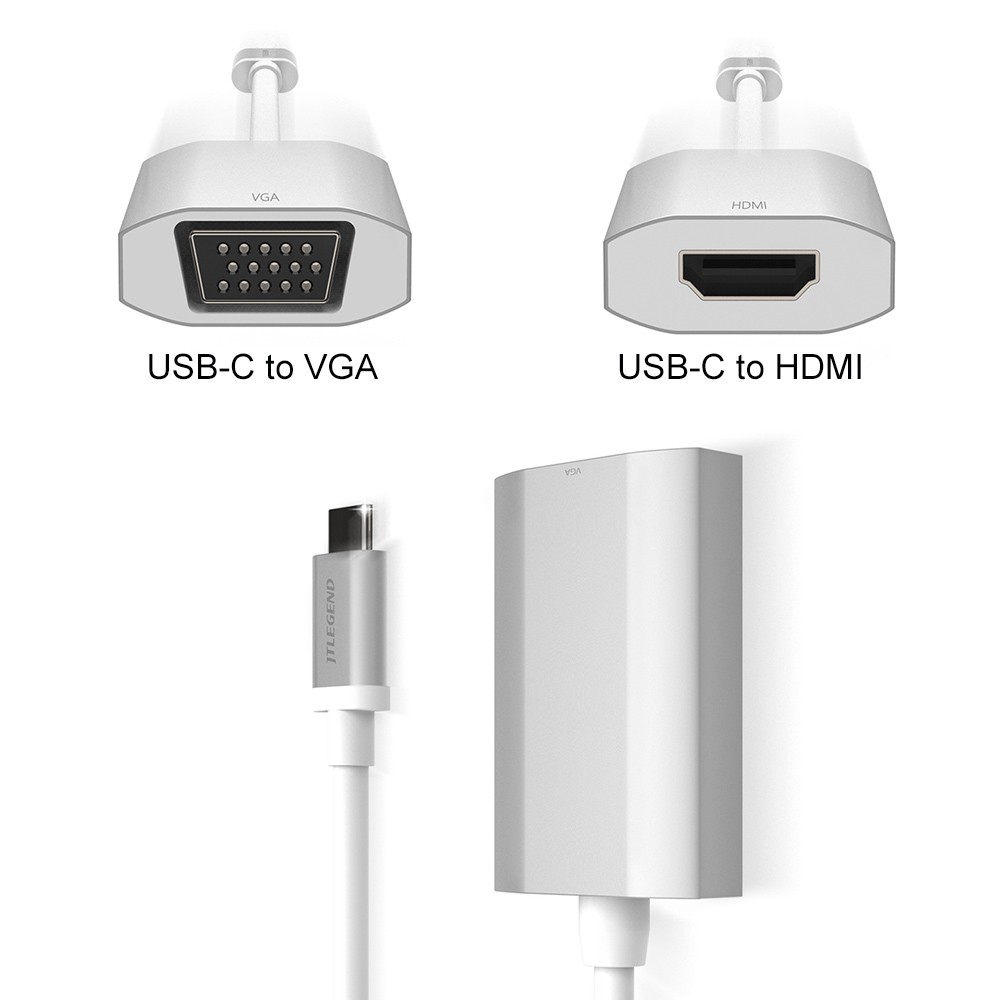 JTLegend USB-C to VGA /HDMI 轉接器 蝦皮直送 現貨