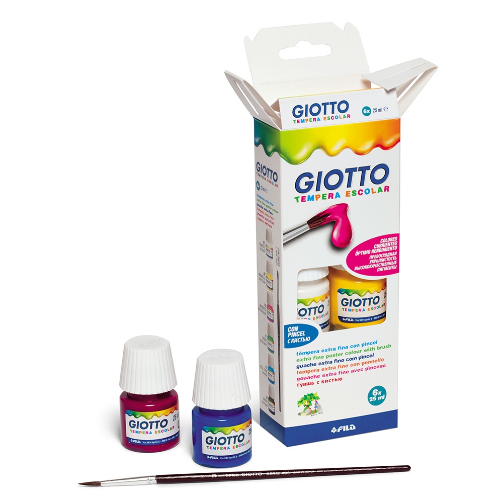 [安全配方] 義大利 GIOTTO 學用顏料 兒童顏料 壓克力顏料 廣告顏料 兒童美術  官方旗艦