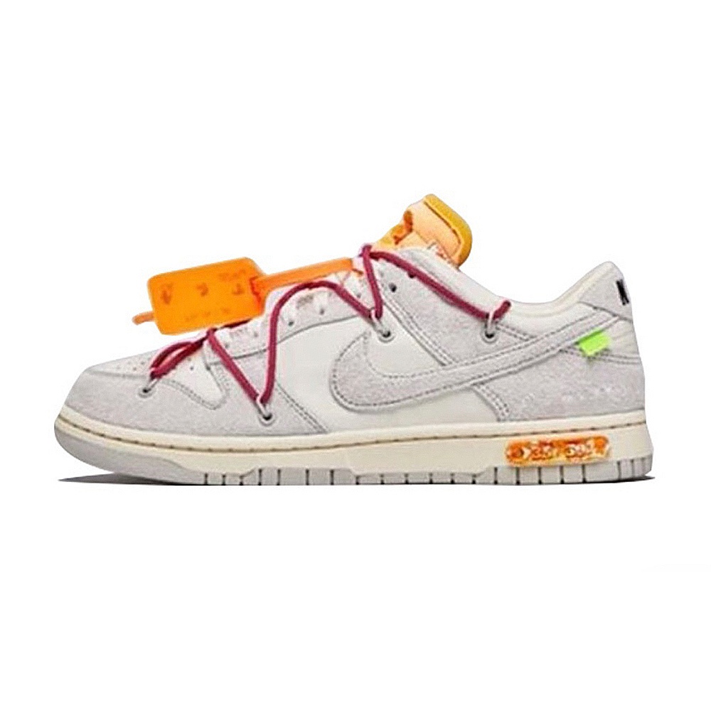 【逢甲FUZZY】Off-White Nike Dunk THE50 NO.35 灰白 橙扣 紅繩 DJ0950-114