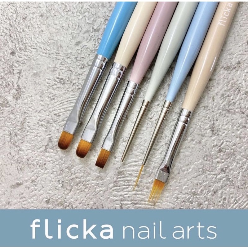 🌱全新現貨🌱 flicka nail凝膠筆 圓筆/斜口筆/彩繪線筆/平筆 中川老師 美甲