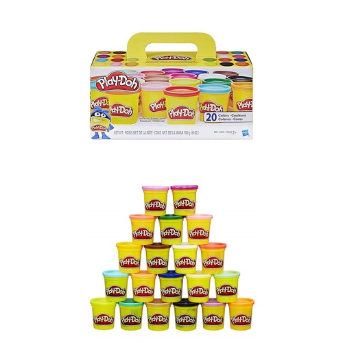 《 Play-Doh 培樂多 》全新現貨 繽紛20色黏土組 補充罐系列(無毒 繽紛20色黏土組 A7924)