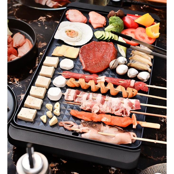 豪瓷燒烤爐家用電烤爐無煙燒烤肉機家用烤爐烤肉盤電烤盤燒烤架鍋 蝦皮mall Line購物
