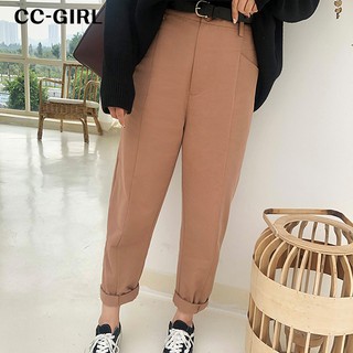 CCGIRL中大尺碼 純色系列直筒口袋棉長褲(無後鬆緊)-共2色 - 適L～5L《 67241 》大尺碼女裝中大尺碼長腿