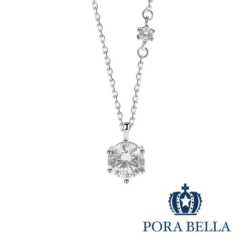 925純銀鋯石項鍊 幾何 貴氣 焦點 燦爛 純銀項鍊 Necklace