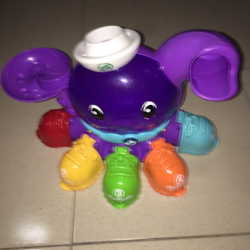 二手玩具 LeapFrog 跳跳蛙 七彩章魚球球組，帶著寶寶聽音樂學數字認顏色，全英語玩具，台北面交