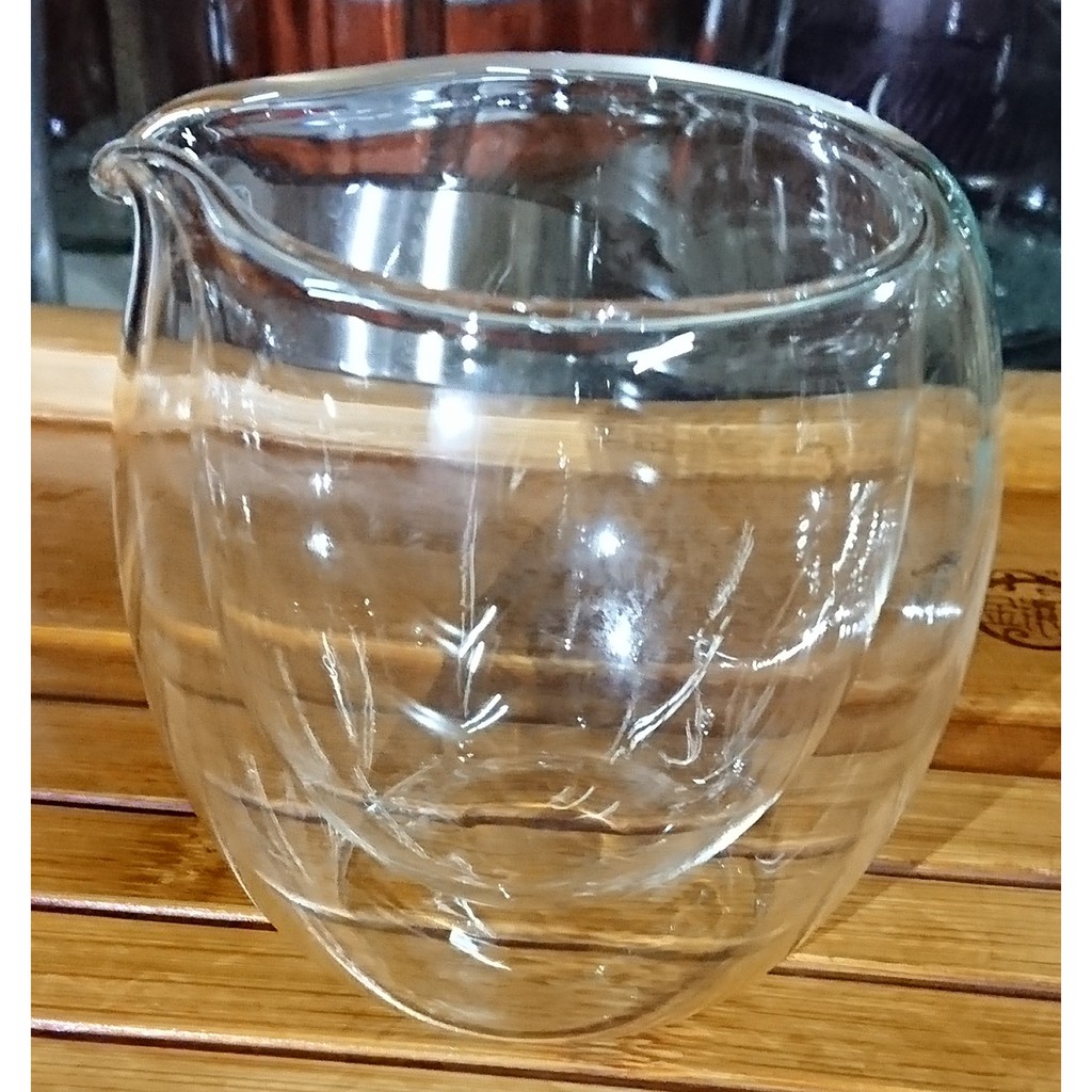 手工拉製耐熱雙層玻璃茶海公道杯公杯