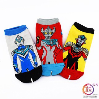 鞋次方 童襪 MIT短襪 超人力霸王Ultraman-15~22cm-UM09-三雙(隨機)
