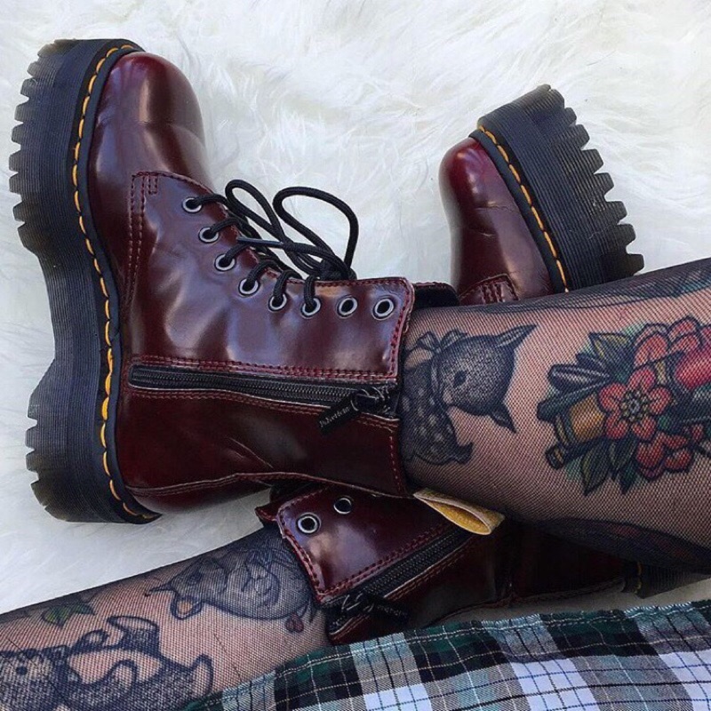 dr martens 101 vegan cherry red