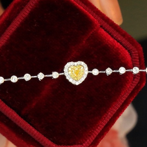 璽朵珠寶 [ 18K金 彩鑽 手鍊 ] 黃鑽 黃彩鑽 微鑲工藝 潮流設計 鑽石權威 婚戒顧問 鑽石 婚戒第一品牌 GIA