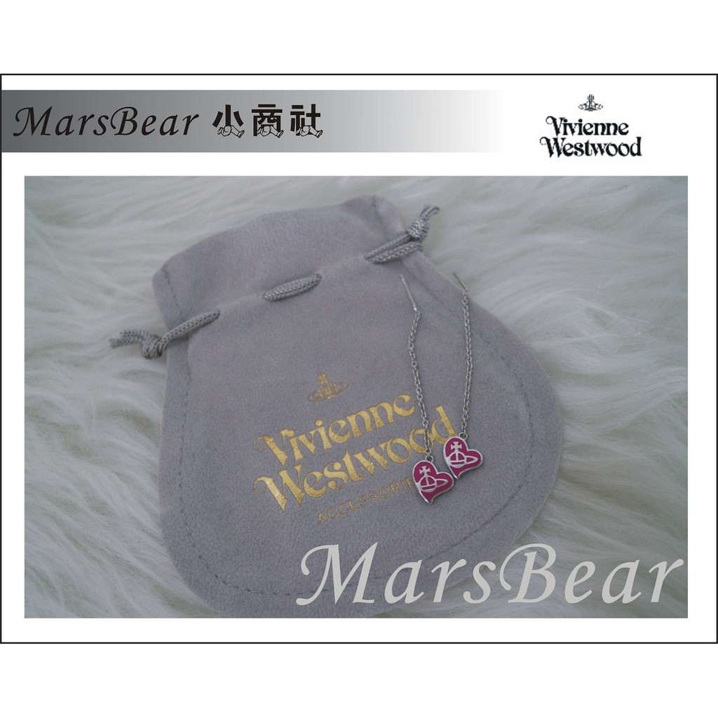 『MarsBear-精品區』Vivienne Westwood紫色錘鍊耳環/正品/699元/情人節Chanel