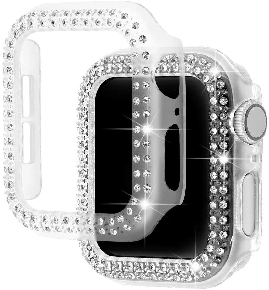 適用於Apple Watch保護殼6 5 4 3 2 1 se 鑽石錶殼38Mm 40Mm 44Mm 42Mm保護殼錶帶