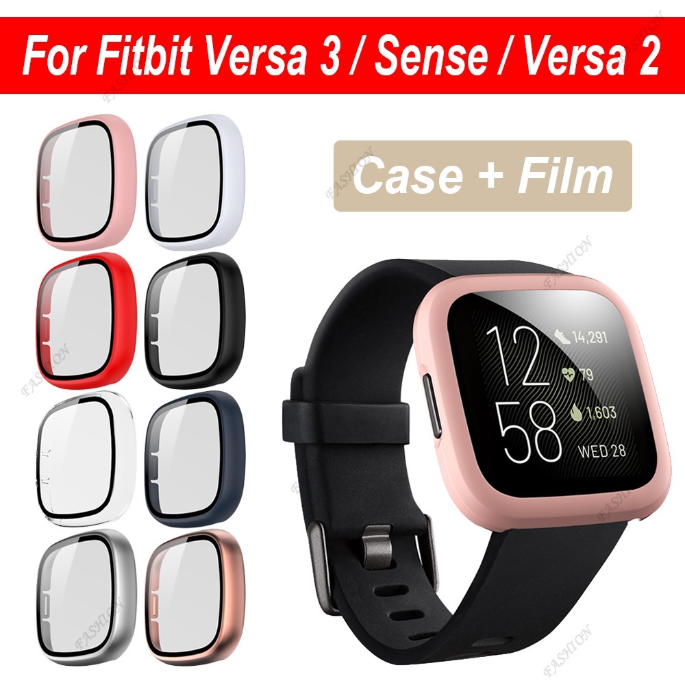 二合一 Fitbit Versa 2 保護殼 Versa 3 Sense 保護套 Versa2 保護貼 殼+保護貼