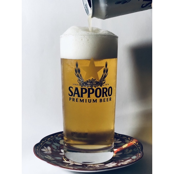 「二手」早期Sapporo &amp;Asahi啤酒杯