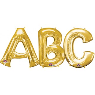 派對城 現貨 【16吋金色英文字母鋁箔氣球(不含氣)】 生日氣球 鋁箔氣球 數字氣球 字母氣球 派對佈置 拍攝道具