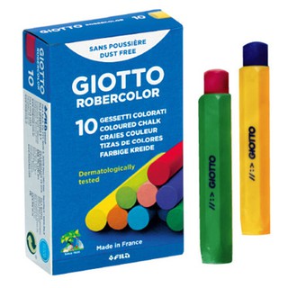 【義大利 GIOTTO】無毒環保粉筆(10色)+粉筆護套(2入，顏色隨機出貨)