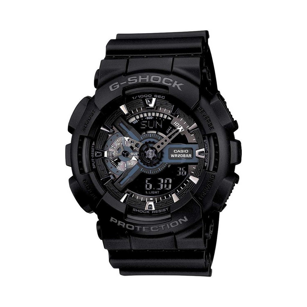 【聊聊私訊甜甜價)【CASIO】G-SHOCK 超雙重型機械神秘感運動錶-黑 (GA-110-1B )