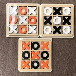 OX遊戲 木製 井字棋 XO棋 井字遊戲 木製九宮格 桌遊 OOXX 圈圈叉叉 XO三連井字棋 棋盤 益智遊戲 創意禮物