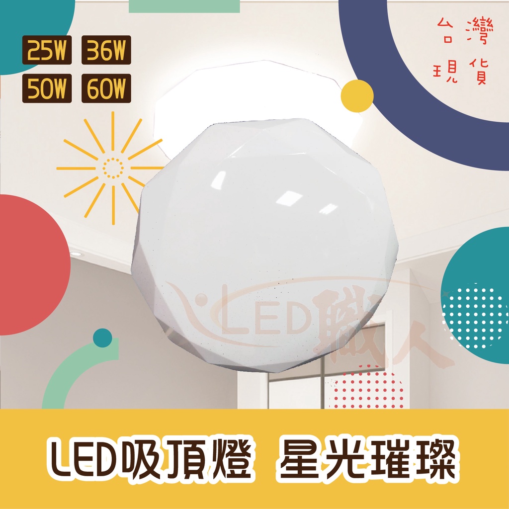 ◎LED職人◎超薄LED吸頂燈 25W 36W 50W 60W   星光璀璨 星鑽 星光天空