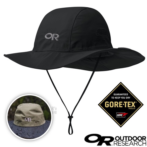 【美國 Outdoor Research】Seattle Sombrero 防風防水遮陽大盤圓盤帽_280135 黑