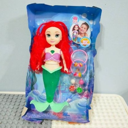 福利品-外盒破損 人魚公主 音樂芭比娃娃 12寸美人魚芭比 小美人魚 Q版美人魚 女寶最愛