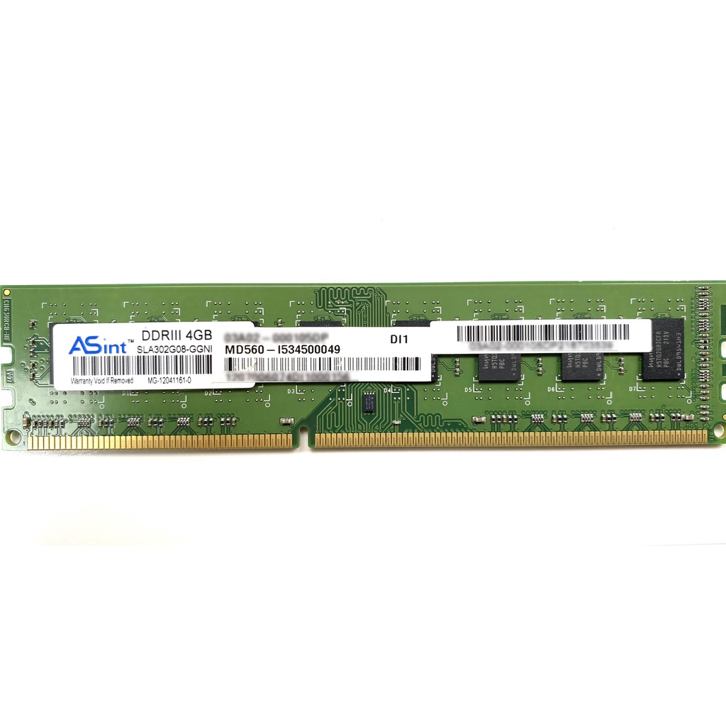 Asint DDR3-1600 4GB 桌機二手記憶體  雙面顆粒